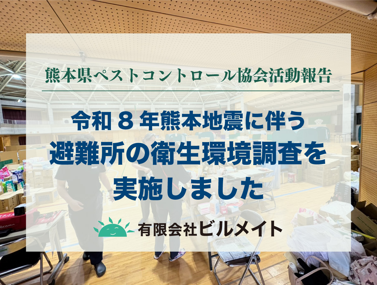 令和8年熊本地震に伴う避難所の衛生環境調査を実施しました